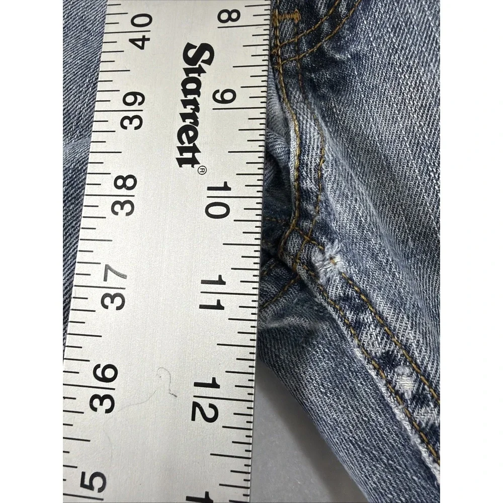 Levi's 551 Jeans Men's 36x32(see Pictures) Blue Denim Relaxed Fit Zip Distressed